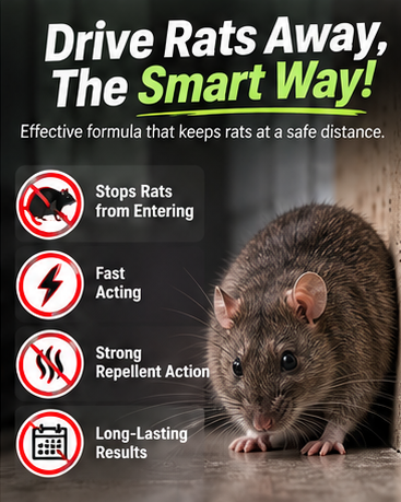 Mitex Rat Repellent Spray – Pack of 3 | Natural Rat Protection for Home, Car & Office.