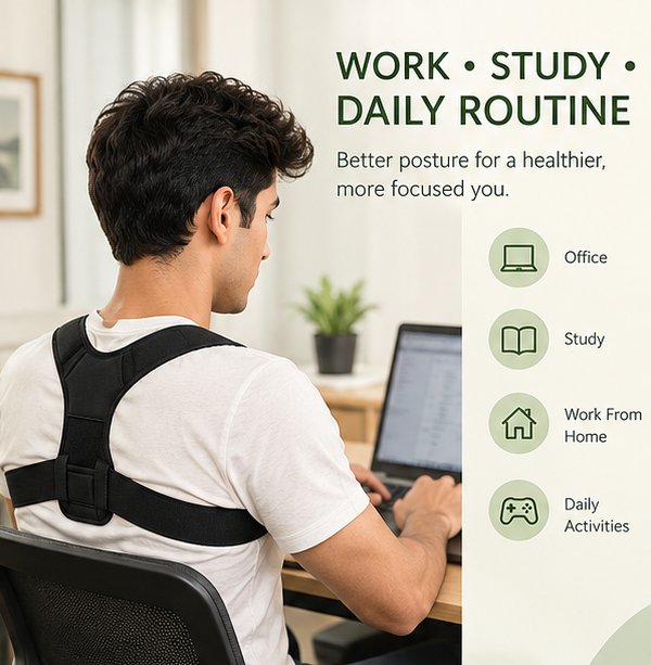 Posture Corrector Free Size Designed to provide exceptional Back Straight And Shoulder Support Belt
