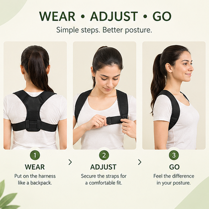 Posture Corrector Free Size Designed to provide exceptional Back Straight And Shoulder Support Belt